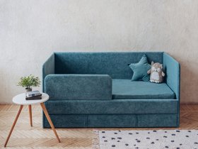 Диван-кровать Happy (бирюзовый) в Мичуринском - michurinskij.mebel-nsk.ru | фото