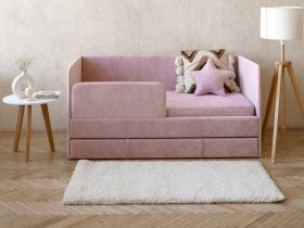 Диван-кровать Happy (розовый) в Мичуринском - michurinskij.mebel-nsk.ru | фото