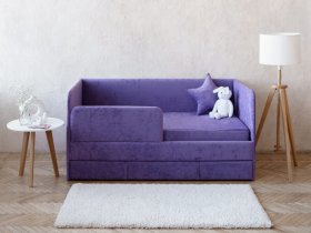 Диван-кровать Happy (сиреневый) в Мичуринском - michurinskij.mebel-nsk.ru | фото
