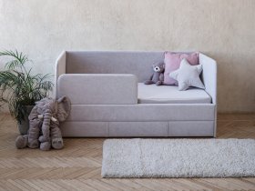 Диван-кровать Happy (светло-серый) в Мичуринском - michurinskij.mebel-nsk.ru | фото