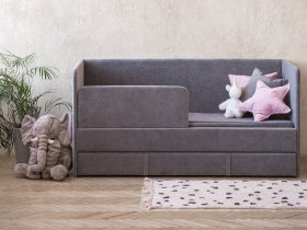 Диван-кровать Happy (темно-серый) в Мичуринском - michurinskij.mebel-nsk.ru | фото