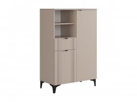 Комод 2 Рич (кашемир/фрапучино матовый/черный) в Мичуринском - michurinskij.mebel-nsk.ru | фото