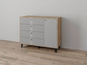 Комод «Катрин-13» (дуб крафт серый/серый) в Мичуринском - michurinskij.mebel-nsk.ru | фото