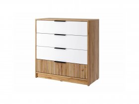 Комод КМ-001 Ивис (дуб крафт золотой/белый) в Мичуринском - michurinskij.mebel-nsk.ru | фото