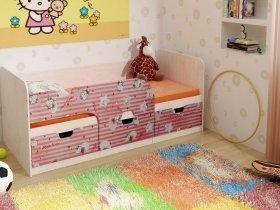 Кровать детская с ящиками 1,86 Минима Hello Kitty в Мичуринском - michurinskij.mebel-nsk.ru | фото
