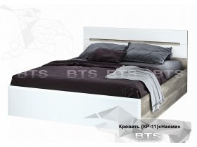 Кровать двуспальная 1,6 м  Наоми КР-11 в Мичуринском - michurinskij.mebel-nsk.ru | фото