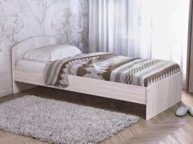 Кровать односпальная 80 с низкой спинкой (ясень шимо светлый) в Мичуринском - michurinskij.mebel-nsk.ru | фото