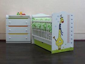 Кроватка детская Жираф с маятником в Мичуринском - michurinskij.mebel-nsk.ru | фото