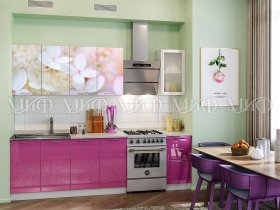 Кухонный гарнитур Вишневый цвет в Мичуринском - michurinskij.mebel-nsk.ru | фото