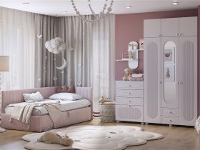 Модульная детская Милана (белое дерево/сакура) в Мичуринском - michurinskij.mebel-nsk.ru | фото