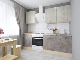 Модульная кухня Йота (пикард/цемент) в Мичуринском - michurinskij.mebel-nsk.ru | фото