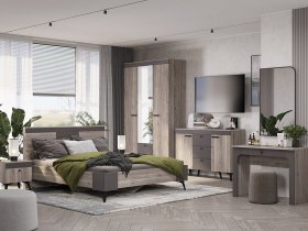 Модульная спальня Кассандра (дуб смоки/MF14) в Мичуринском - michurinskij.mebel-nsk.ru | фото
