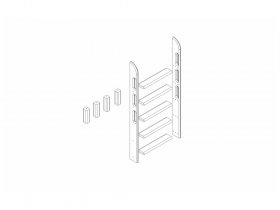 Пакет №10 Прямая лестница и опоры для двухъярусной кровати Соня в Мичуринском - michurinskij.mebel-nsk.ru | фото