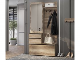 Прихожая ПР-04 Энигма (венге/дуб каньон) в Мичуринском - michurinskij.mebel-nsk.ru | фото