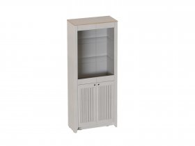 Шкаф-витрина двухдверная Валенсия (гостиная) в Мичуринском - michurinskij.mebel-nsk.ru | фото