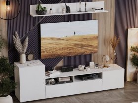 Стенка «Сильвия» (белый ясень) в Мичуринском - michurinskij.mebel-nsk.ru | фото