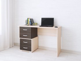 Стол письменный Сити-2 (венге/дуб молочный) в Мичуринском - michurinskij.mebel-nsk.ru | фото